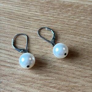 Vintage pearl earrings 925